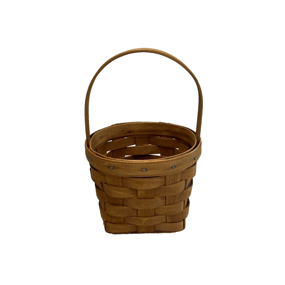 1987 Longaberger Forget Me Not Basket 5"RD x 4.5"H - Picture 1 of 3